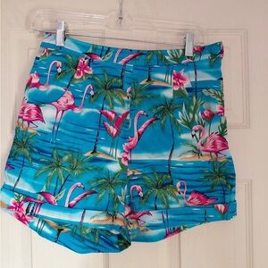 Tropical Flamingo Print Women's Shorts